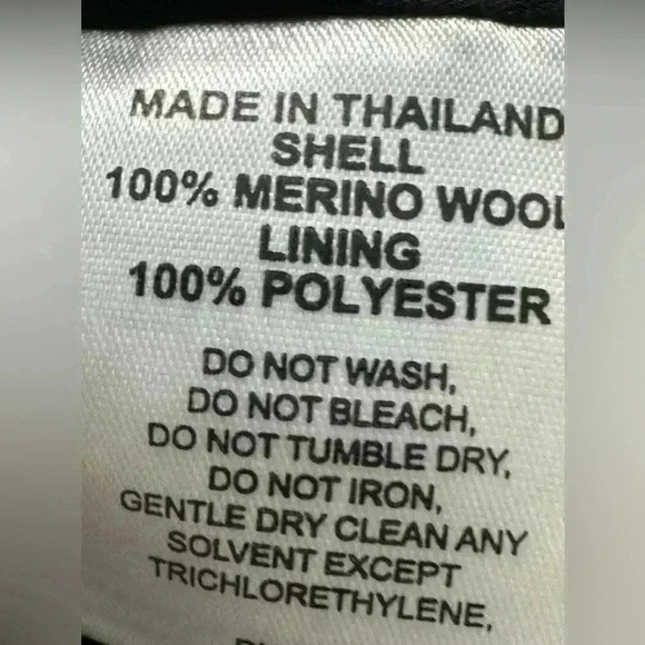 Ashworth Merino Wool Plaid Mens Sweater M Full Zip Black Gray - Picture 6 of 7